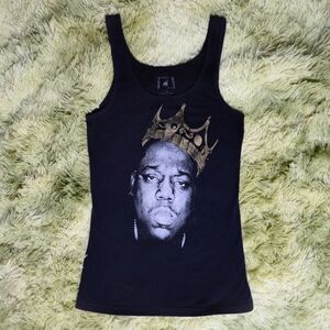 brooklyn mint - biggie smalls / notorious big block tank top with golden crown